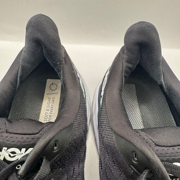 HOKA Clifton 8 Women’s 9 Black White Running Shoes Cushioned Neutral - Picture 8 of 9